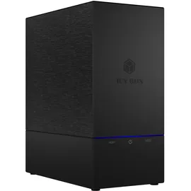 Icy Box USB 3.1 Gen2 (10 Gbit/s), USB-C, RAID 1, 0, JBOD, Lüfter, extern, Schwarz