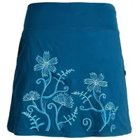 Vishes Minirock Hippie Zwiebelmuster Blümchen-Rock mit Taschen Cacheur, Ethno, Goa, Festival, Boho Style blau 36