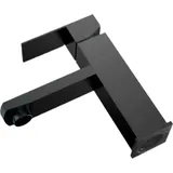 Ahlsen Waschtisch-Mischbatterie, elegante Waschtisch-Mischbatterie, Badezimmer-Mischbatterie für kaltes und heißes Wasser, schwarze