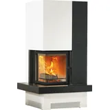 Kachelkamin 3/223.4 8 kW - Nachtschwarz - Rad.500/57K-E. , links offen