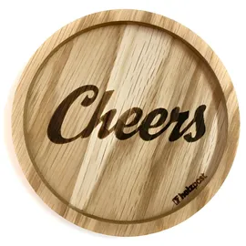 Holzpost Untersetzer " Cheers"