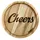 Holzpost Untersetzer " Cheers"