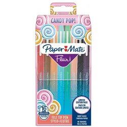 Paper Mate Flair, Medium, 16 Farben, Mehrfarbig, Rundspitze, 1 mm, Mehrfarbig