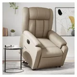 vidaXL Relaxsessel Mit Aufstehhilfe Elektrisch Cappuccino Kunstleder Vidaxl