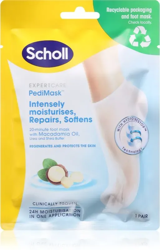 Scholl PedimaskTM Macadamia Oil tiefenwirksame nährende Maske für Füssen 1 St.