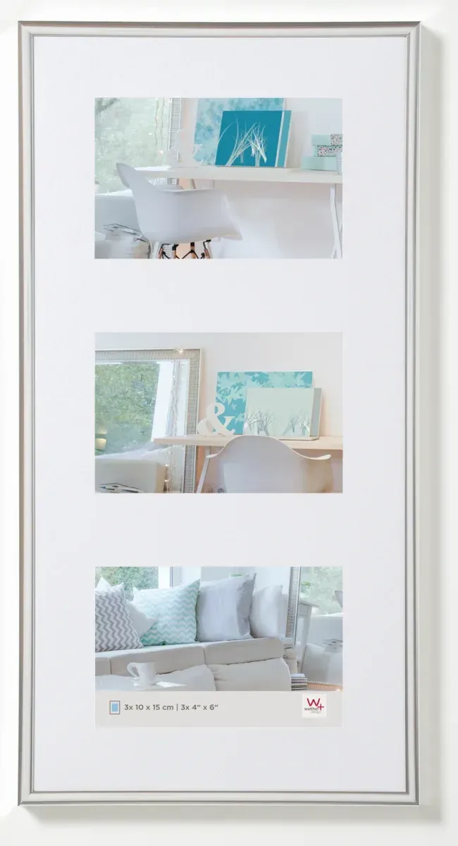 Walther Bilderrahmen New Lifestyle Kunststoff Silber / Normalglas / Floatglas / ...