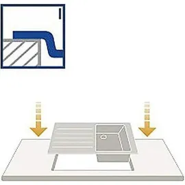 Franke Basis BFG 611-78 cashmere + Excenterbetätigung