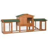 LIONTO Kleintierstall 212 x 52 x 85 cm braun