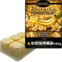 WonderWax Duftwachs Wax Melts für Duftlampe, 6 Würfel Duftmelt Wachsmelt Sojawachs Duftwachs Würfel für Raumdüfte, Wachs Duftöl Winter Indoor Schmelzen für Aromalampe Banane