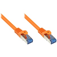 Good Connections Patchkabel PiMF, Cat6a 3m Netzwerkkabel orange, S/FTP,