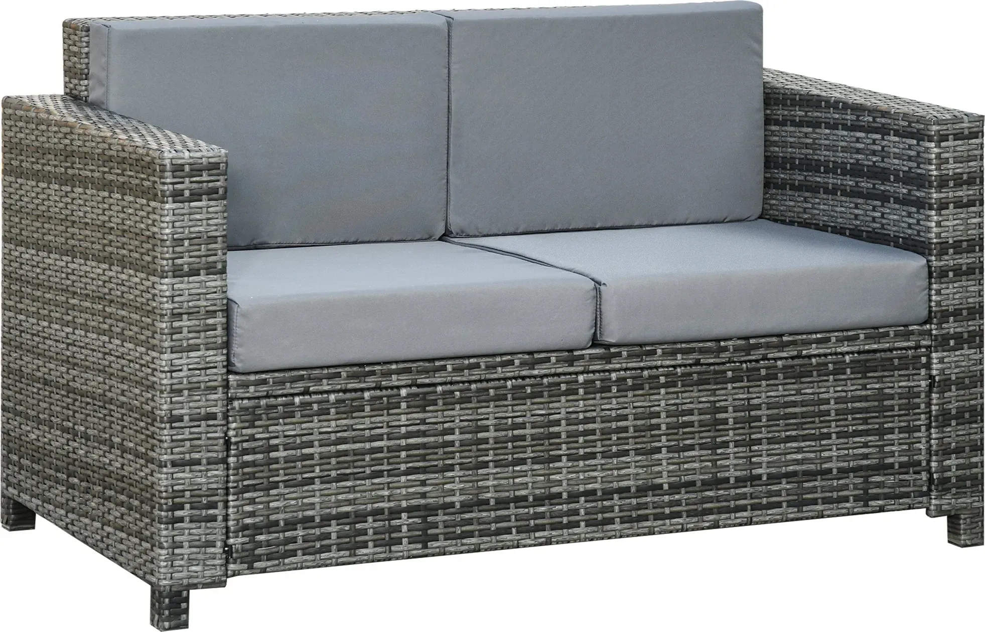 HOMCOM Kissenauflage Metall & Polyester 130x70x80cm für Terrasse & Balkon, wetterfest & bequem   Aosom.de