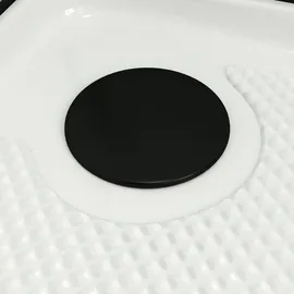 Marwell Prime Style Square Komplettdusche mit Schiebetür 80 x 200 cm Schwarz Weiß Sicherheitsglas inkl. Duschtasse