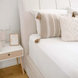 ZOLLNER Bettlaken Baumwolle-Polyester 320 x 330 cm weiß