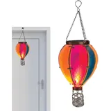 Hängende Heißluftballon-Solarlaterne | Solar-Heißluftballon-Laterne | Solar-Laterne für den Außenbereich | hängende LED-Heißluftballon-Laterne | Flammeneffekt Gartenornamente | flackernde Flamme