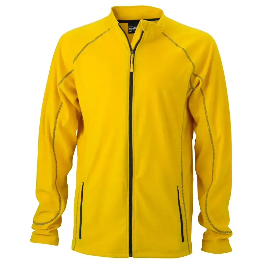 Structure Fleecejacke "JN597" - XL - gelb