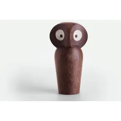 Owl, 17 cm, Eiche geräuchert