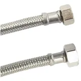 KLASEBO® Panzerschlauch Edelstahl, DN8 3/8" x 1/2" 1500 mm