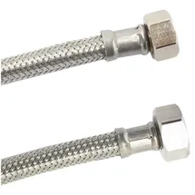 KLASEBO® Panzerschlauch Edelstahl, DN8 3/8" x 1/2" 1500 mm