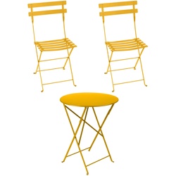 Fermob - Bistro Klapptisch + 2 Klappstühle, honig