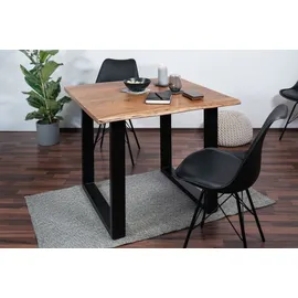 möbelliebling Quinn 90 x 90 cm nussbaumfarben/schwarz