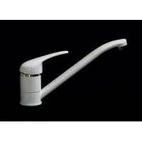 Küchenarmatur, Spültisch, Spüle, Armatur, Wasserhahn, weiss Niederdruck