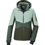 KILLTEC Damen Skijacke/Funktionsjacke mit abzippbarer Kapuze und Schneefang KSW 34 WMN SKI JCKT, hell stahlmint, 36