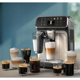 Philips 4400 Series LatteGo EP4449/70 Schwarz/Silber