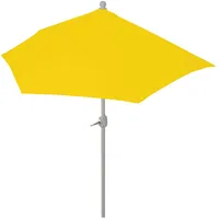 Mendler Sonnenschirm halbrund Parla, Halbschirm Balkonschirm, UV 50+ Polyester/Alu