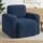 vidaXL Sessel Marineblau Cord 72 x 71 x 70 cm Blau mit Rollen