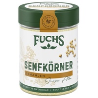 Fuchs Gewürze - Senfkörner gemahlen - für die Zubereitung von Rubs, zum Verfeinern von Suppen und Saucen - natürliche Zutaten - 45 g in wiederverwendbarer, recyclebarer Dose