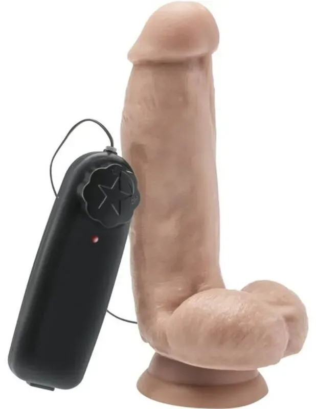 GET REAL - Dildo mit vibrierenden Kugeln, 12 cm, Hautfarbe