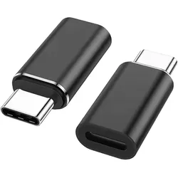 Apple zu USB C Highspeed Datenübertragung/Schnellladefunktion Adapter / passend für Apple / Samsung / Google Pixel / Xiaomi uvm. Schwarz
