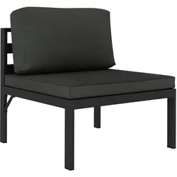 vidaXL Modular-Mittelsofa mit Kissen Aluminium Anthrazit