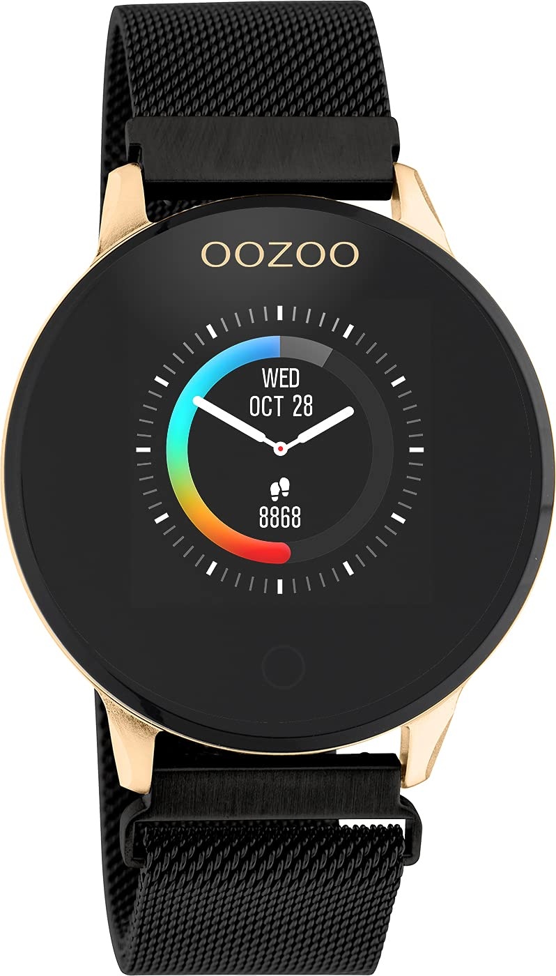 Oozoo Smartwatch Unisex Fitnessuhr 43mm mit 20mm Silikonarmband für Damen und Herren | Fitness Armbanduhr mit Schrittzähler | Fitnesstracker Sportuhr für iOS & Android