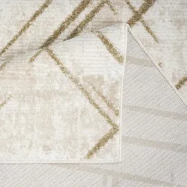 Carpet City "ANTIK245", beige Creme B:160cm H:10mm L:230cm, Polyester, Teppiche, Kurzflor, 3D-Optik, Klassisch-Modern für Wohnzimmer, Schlafzimmer