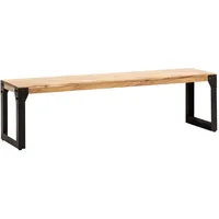 KADIMA DESIGN Esszimmerbank Akazie, Holz, Echtholz,Akazie, Rechteckig, Kufe, 180x45x40