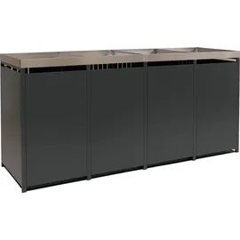 MCW Mülltonnenverkleidung O67 125 x 260 x 84 cm anthrazit