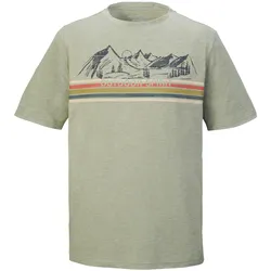 T-Shirt »KOS 64 MN TSHRT«, Leichtes, schnelltrocknendes Material, Adventure-Print., Gr. L, helloliv, , 77210140-L