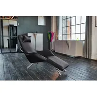 KAWOLA Relaxliege CAVAL Leder 79 x 95 x 157 cm schwarz