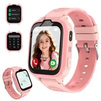 POFIBO Smartwatch Kinder 4G mit GPS und Telefon – Kinder Smartwatch mit Videoanruf, Voice Chat, SOS, Spiele, Playdate, Wecker, Schulmodus, Taschenlampe für Jungen & Mädchen 4–16 Jahre(Rosa)