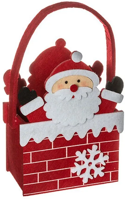 Atmosphera Santa's Korb Groß Filz 20 cm