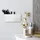 Relaxdays Kosmetik Organizer Badaccessoires Weiß/Gold