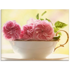 Artland Glasbild »Vintage Rosen«, Blumen, (1 St.), in verschiedenen Größen, pink