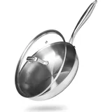 Reishunger Edelstahlpfanne Bratpfanne 28 cm