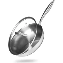 Reishunger Edelstahlpfanne Bratpfanne 28 cm