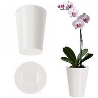 Kadax Blumentopf, schlanker Orchideentopf, schlichter Pflanzkübel, Blumenkübel für Orchidee,