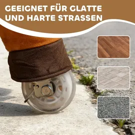 aiyaplay Reitpferd, Spielpferd zum Reiten mit Sattel Rollen, 75 cm Stehpferd Plüschpferd