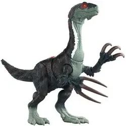 MATTEL GWD65 Jurassic World Klauen-Angriff Therizinosaurus Figur, Dinosaurier-Spielzeug