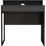 OTTO home Schreibtisch OTTO HOME "Moid, Computertisch in modernem Design", schwarz matt, B:80cm H:85cm T:54cm, Tische, Schreibtisch, Breite 80 cm, mit Schublade, Kabeldurchlass & Metallkufe