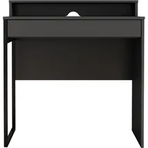 OTTO home Schreibtisch OTTO HOME "Moid, Computertisch in modernem Design", schwarz matt, B:80cm H:85cm T:54cm, Tische, Schreibtisch, Breite 80 cm, mit Schublade, Kabeldurchlass & Metallkufe